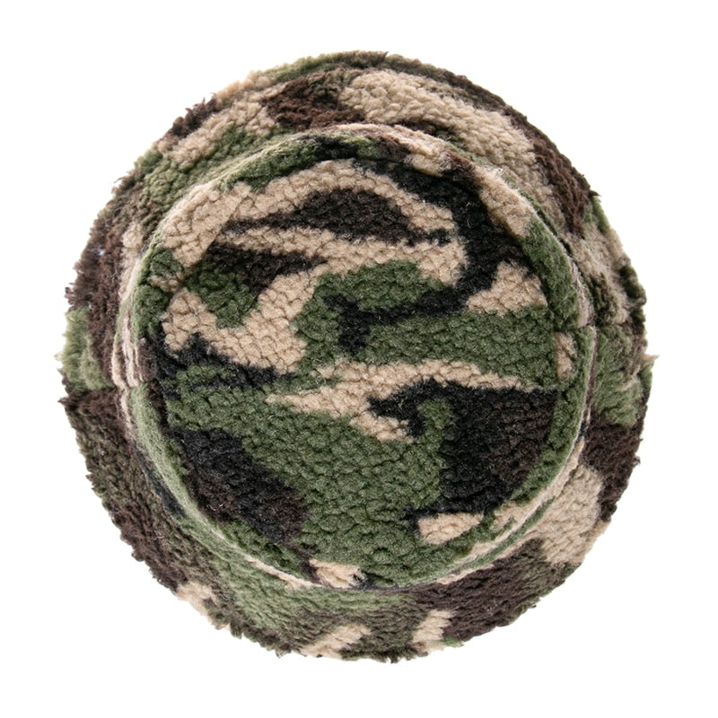 Wool Faux Fur Winter Bucket Hat