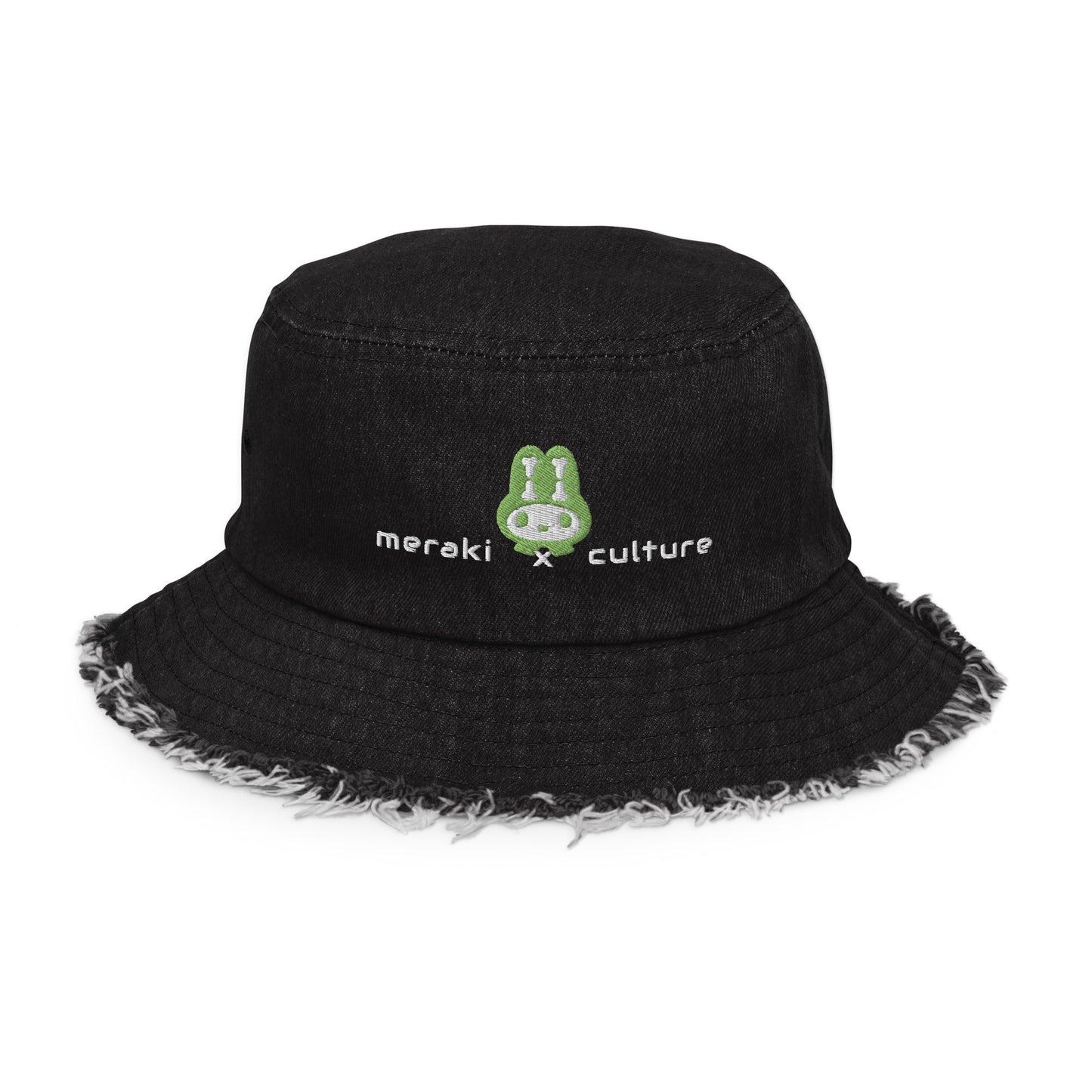Hello Meraki Distressed Bucket Hat