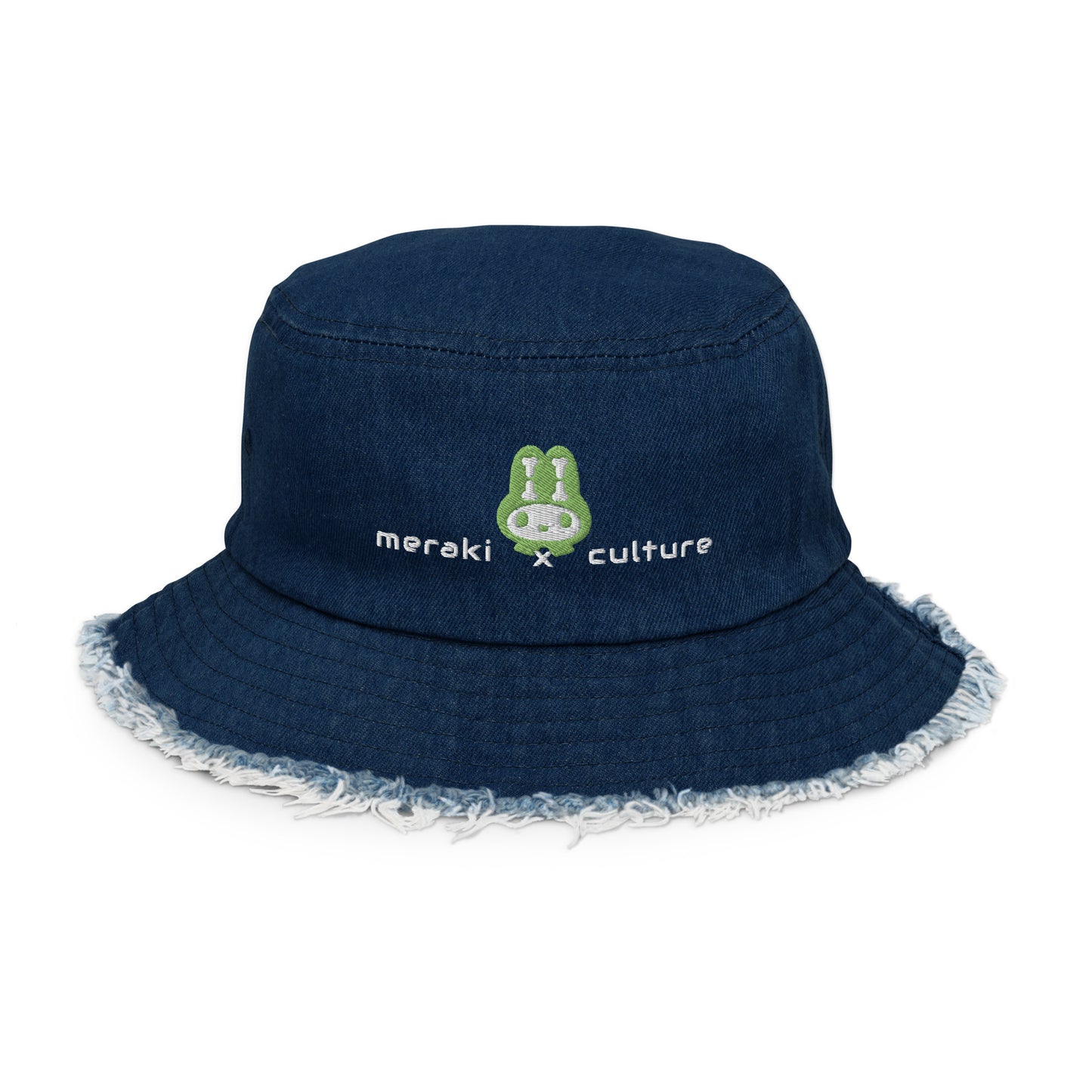 Hello Meraki Distressed Bucket Hat