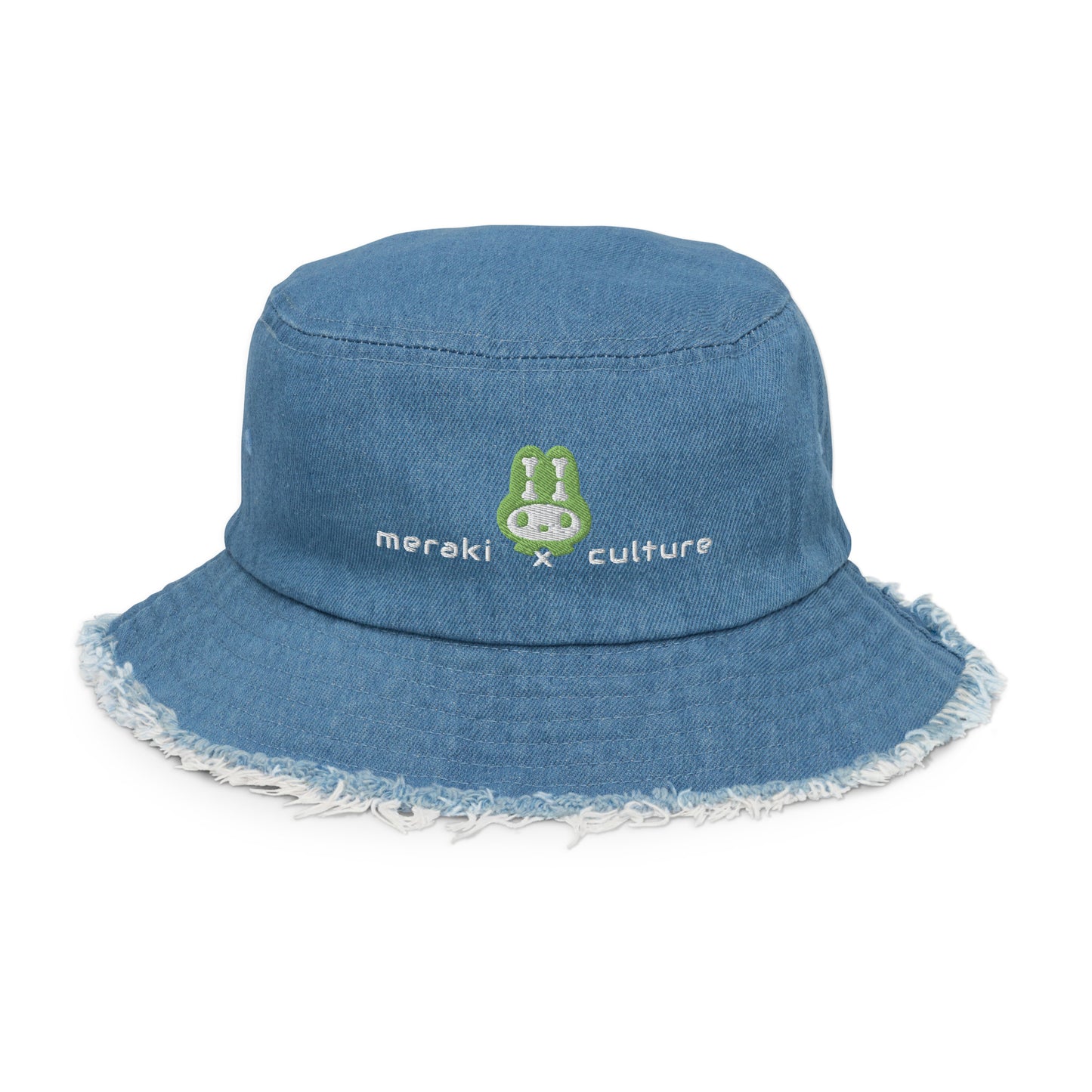 Hello Meraki Distressed Bucket Hat