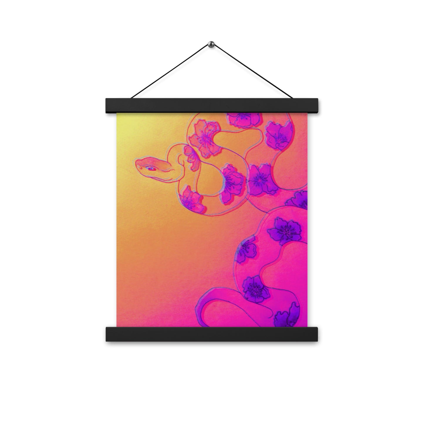 Sakura Snake Hanging Canvas Poster