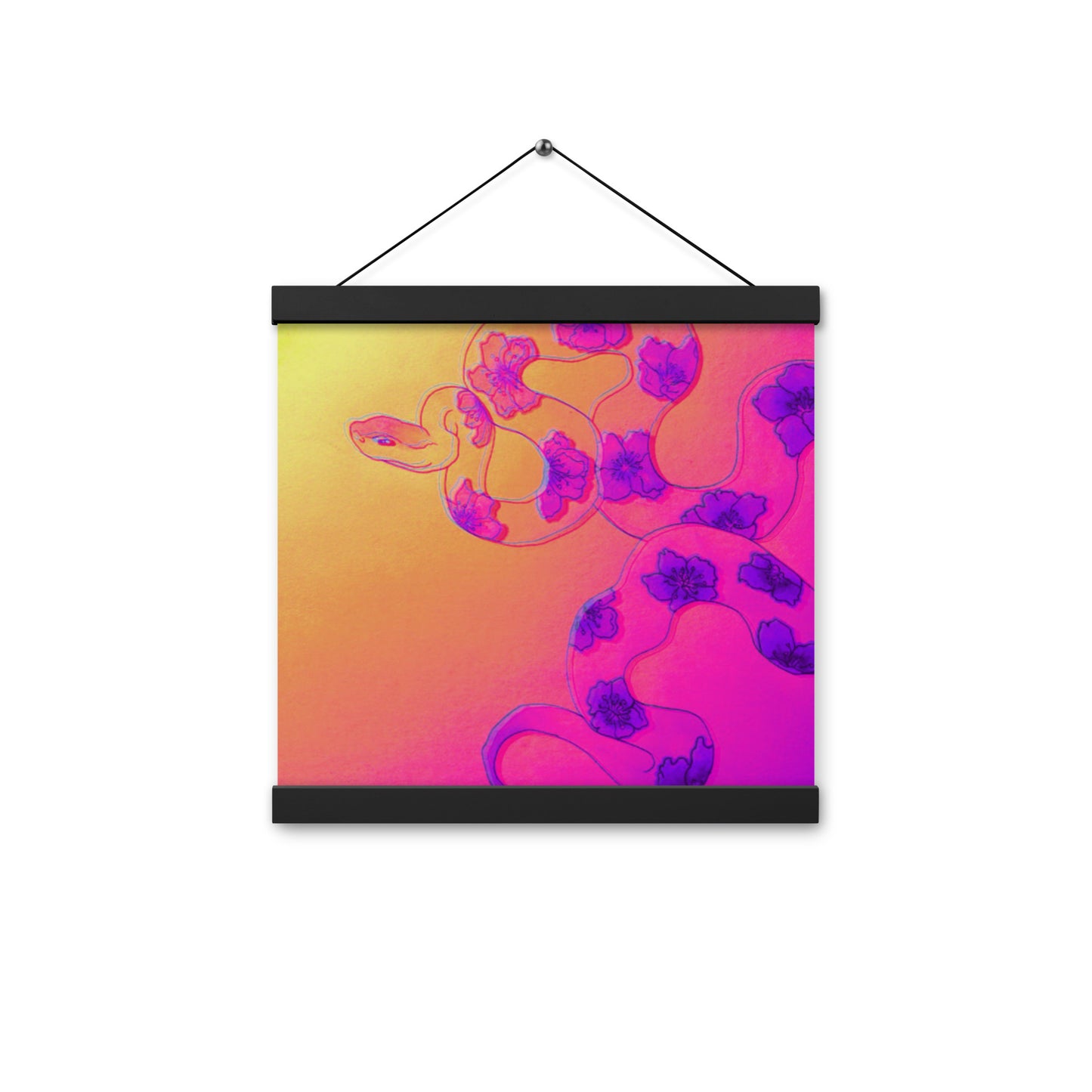 Sakura Snake Hanging Canvas Poster