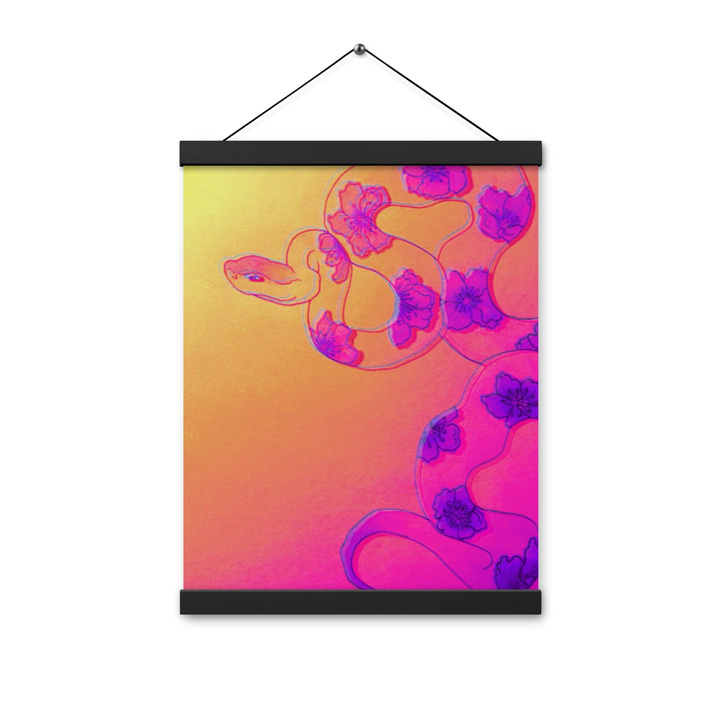 Sakura Snake Hanging Canvas Poster