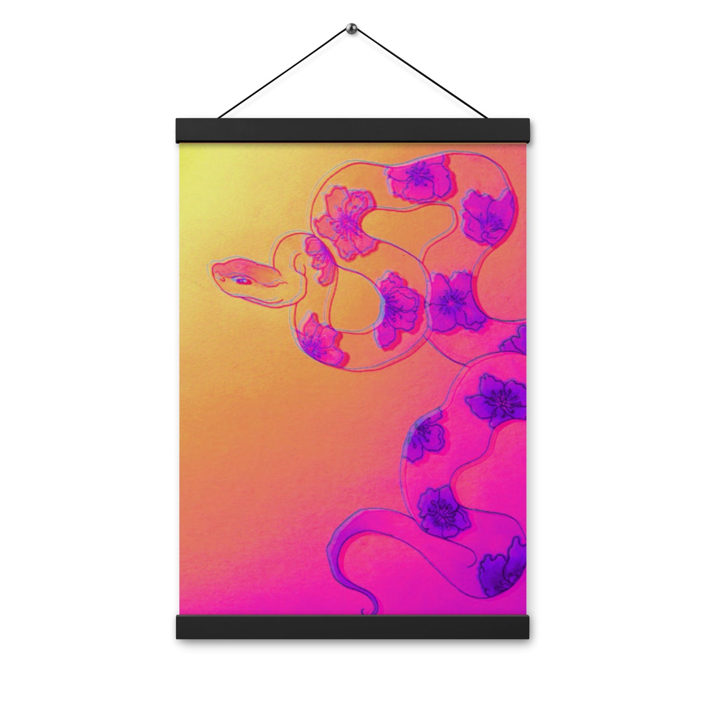 Sakura Snake Hanging Canvas Poster