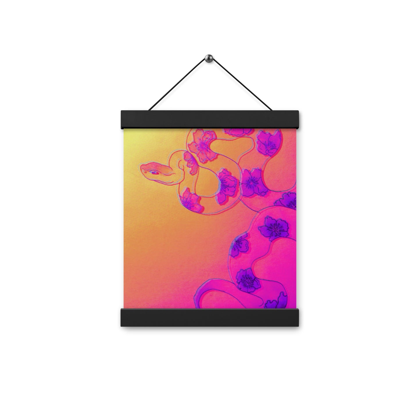 Sakura Snake Hanging Canvas Poster