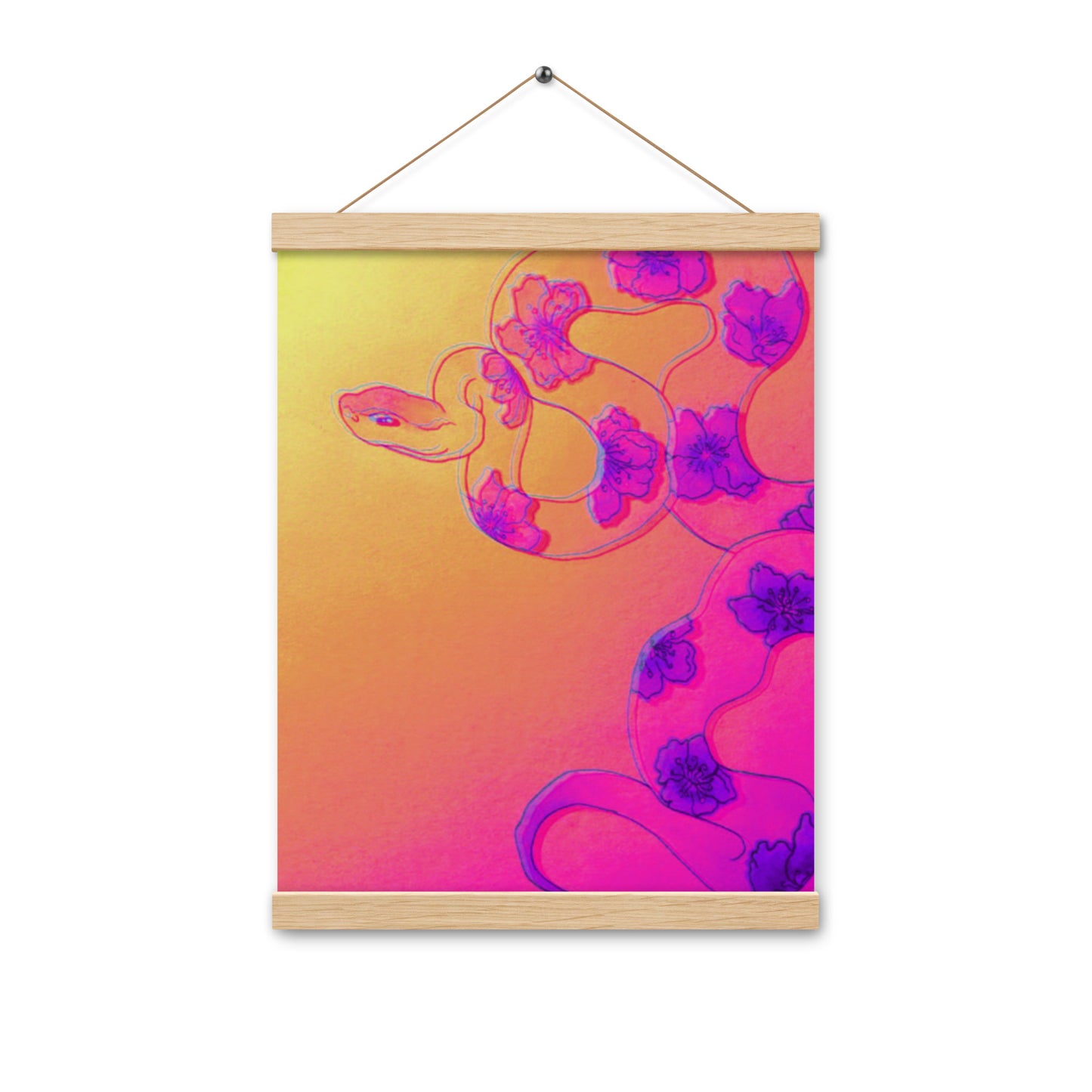 Sakura Snake Hanging Canvas Poster