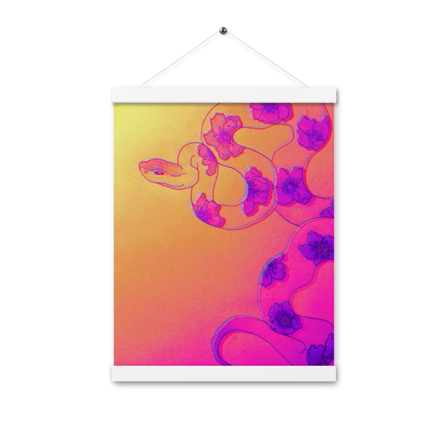 Sakura Snake Hanging Canvas Poster