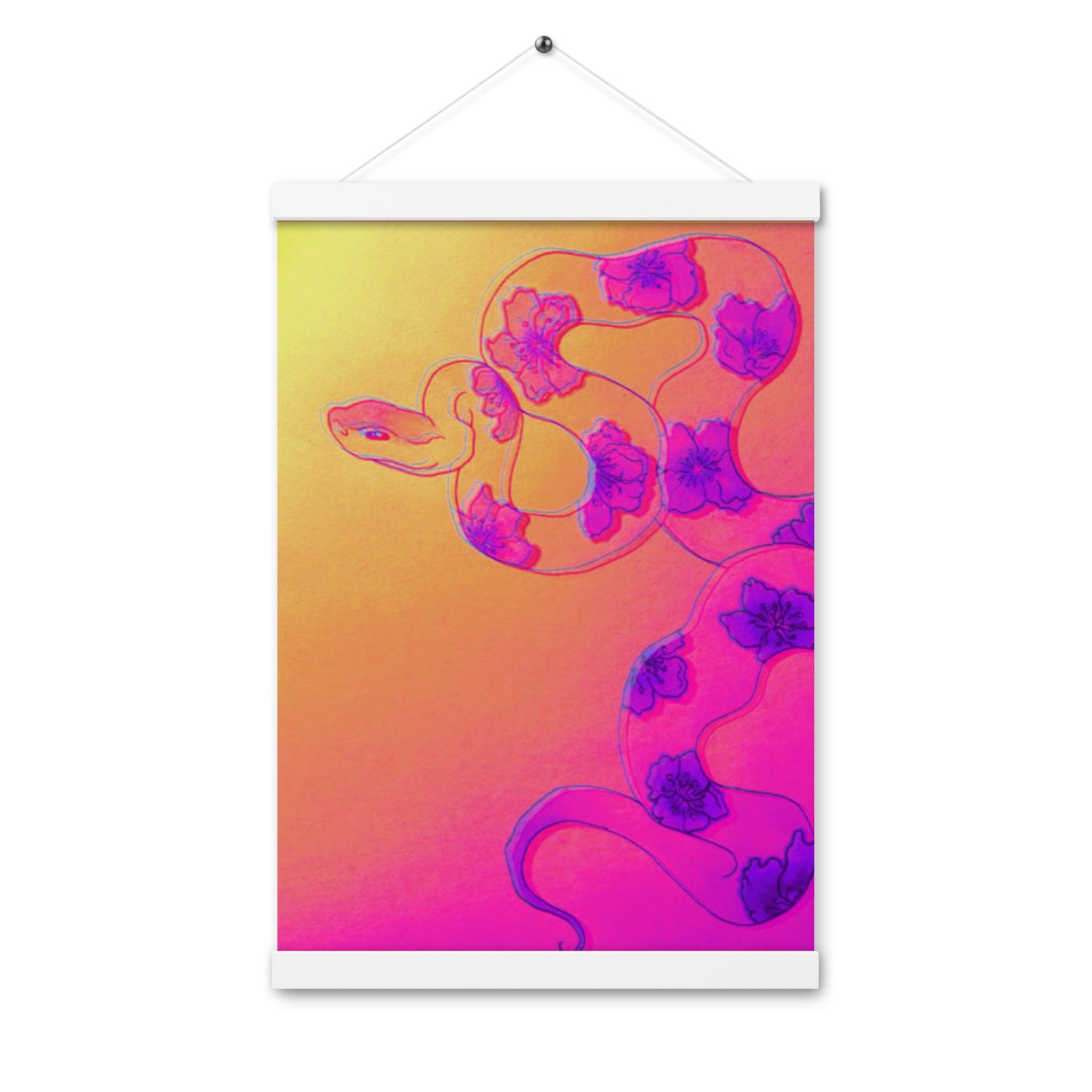 Sakura Snake Hanging Canvas Poster