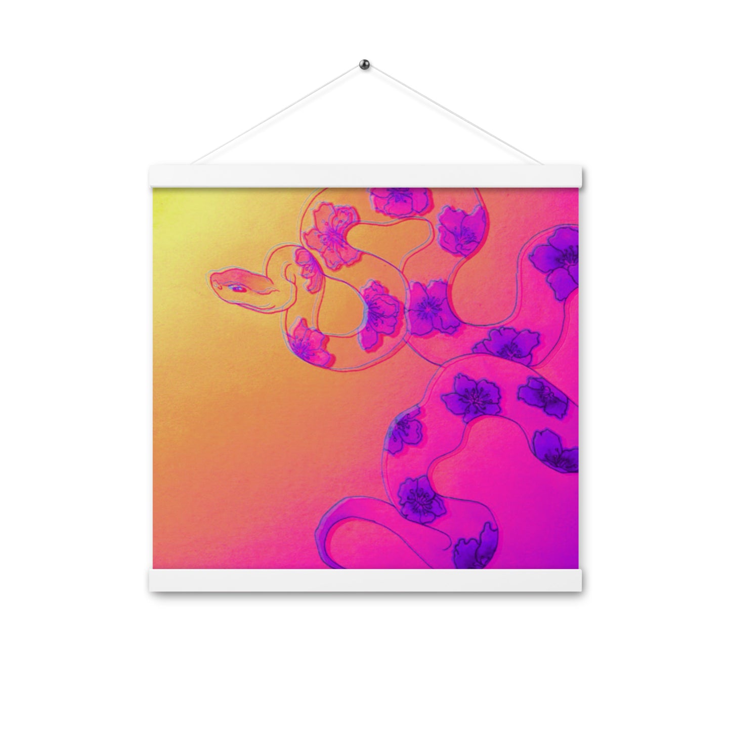 Sakura Snake Hanging Canvas Poster