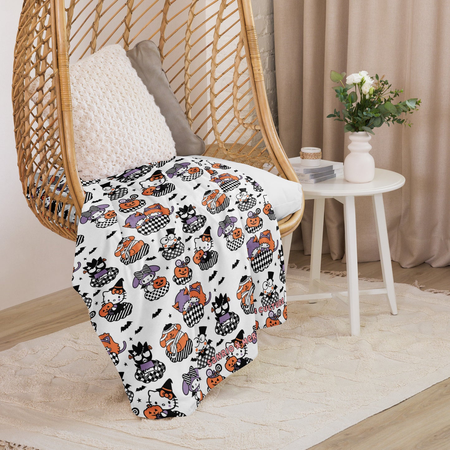 Halloween Sanrio Sherpa blanket