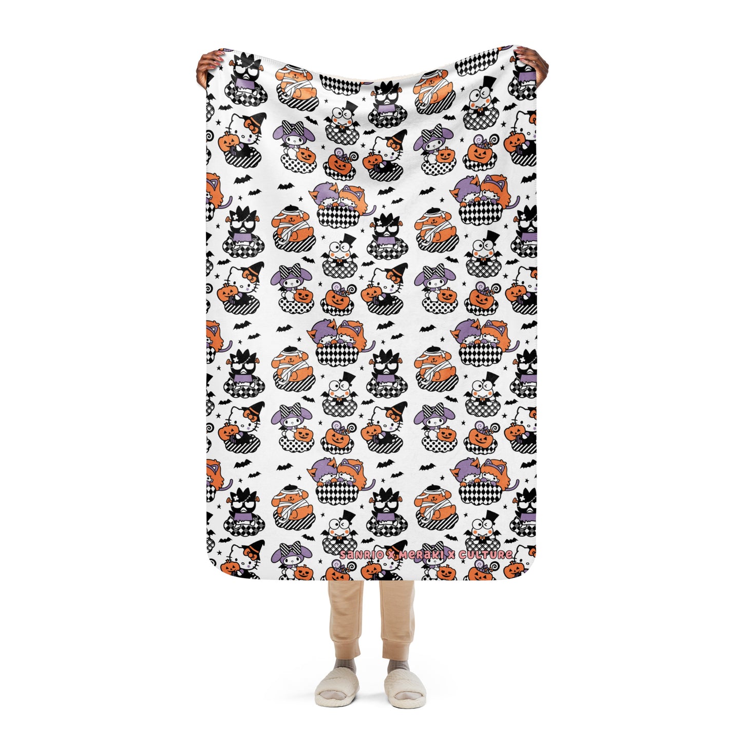 Halloween Sanrio Sherpa blanket