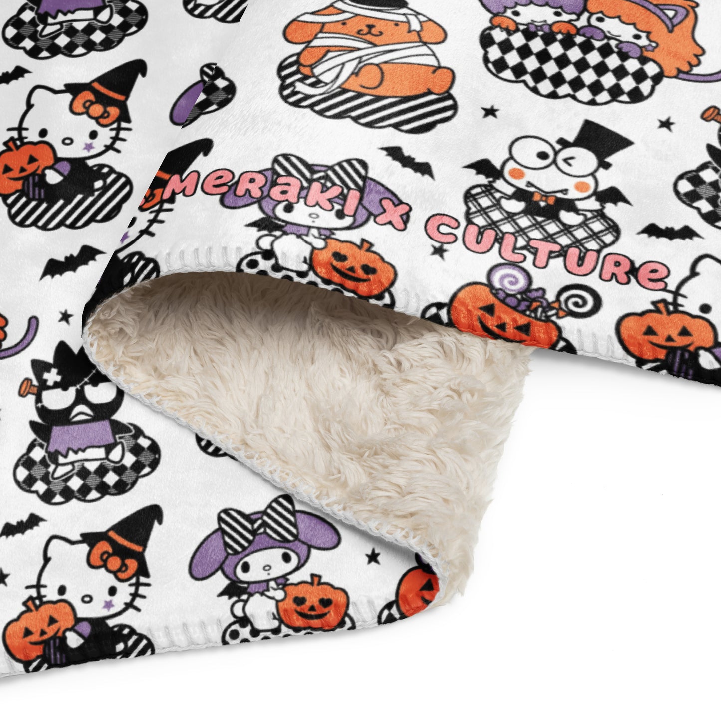 Halloween Sanrio Sherpa blanket