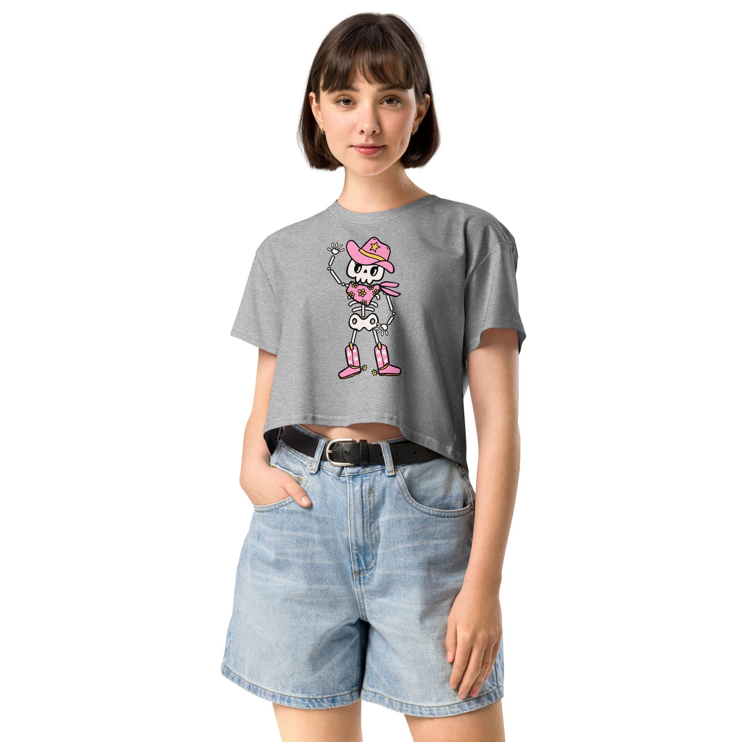 CowSkull Cropped T-Shirt
