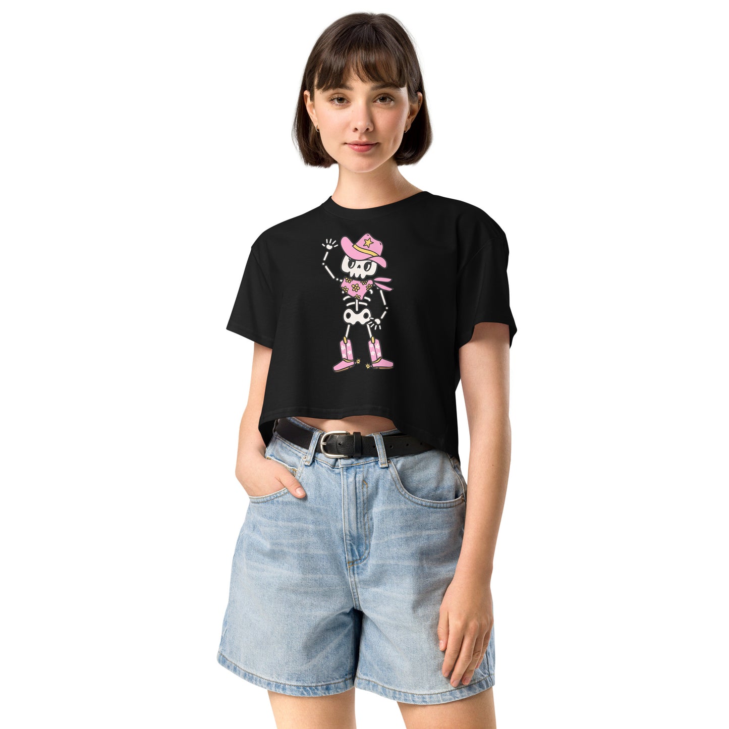 CowSkull Cropped T-Shirt