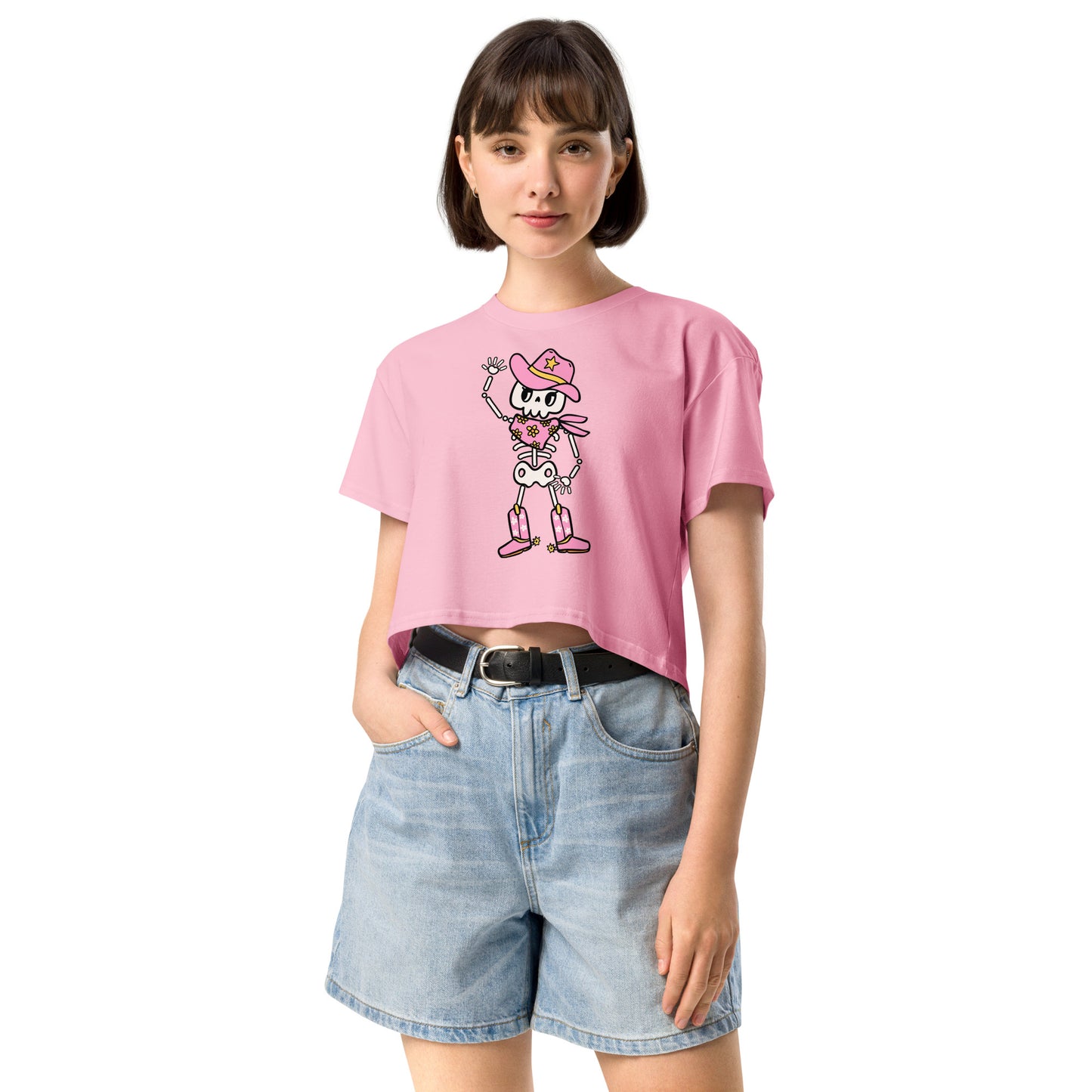 CowSkull Cropped T-Shirt