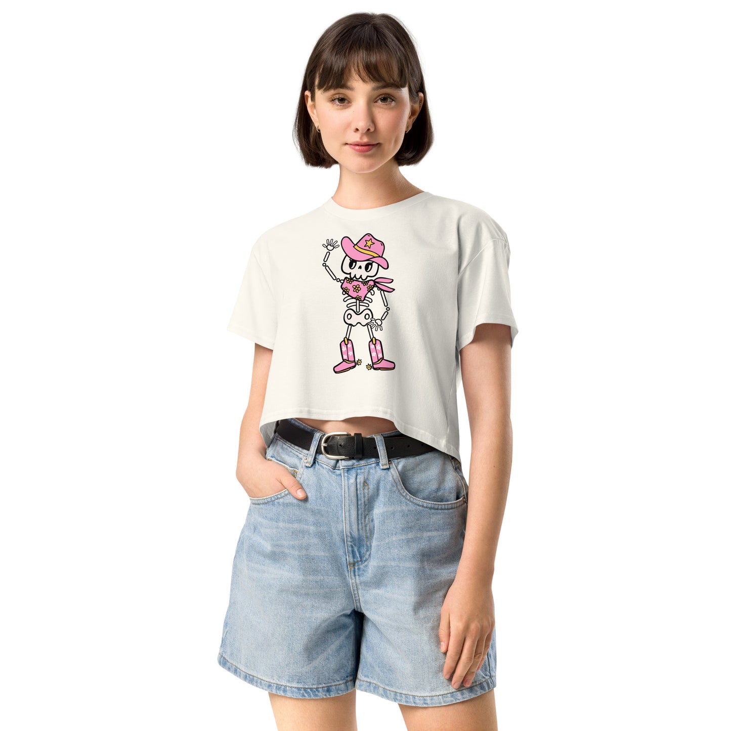CowSkull Cropped T-Shirt