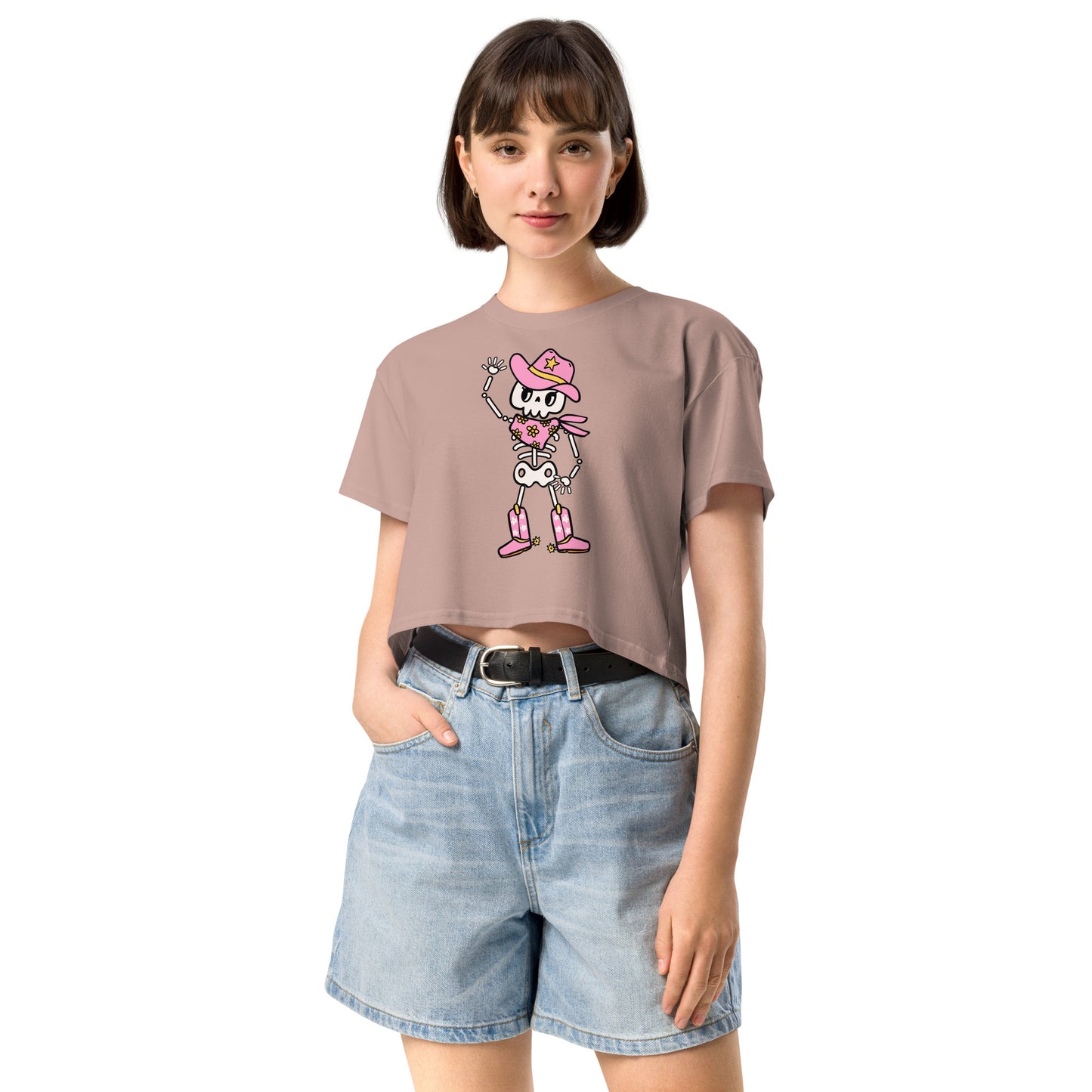 CowSkull Cropped T-Shirt