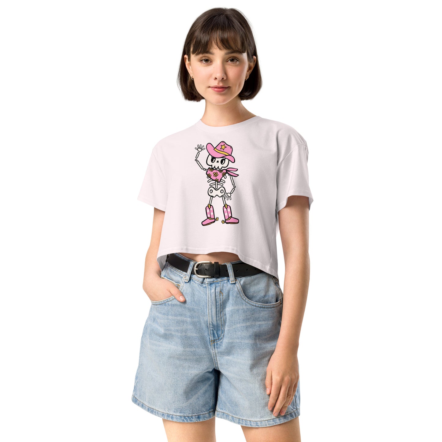 CowSkull Cropped T-Shirt