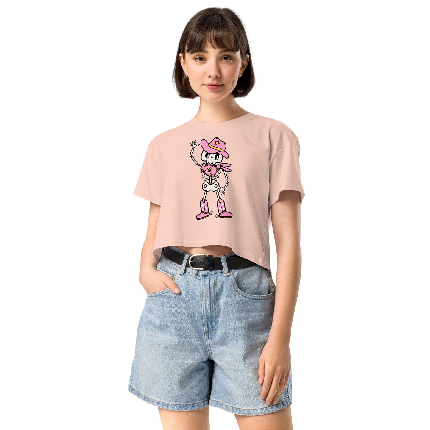 CowSkull Cropped T-Shirt