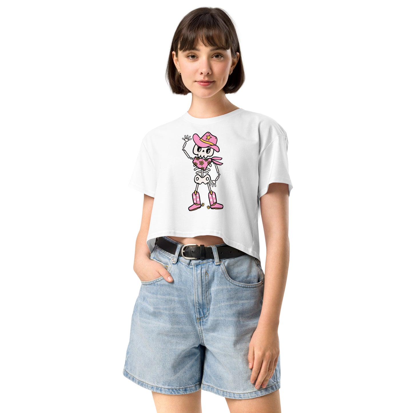 CowSkull Cropped T-Shirt