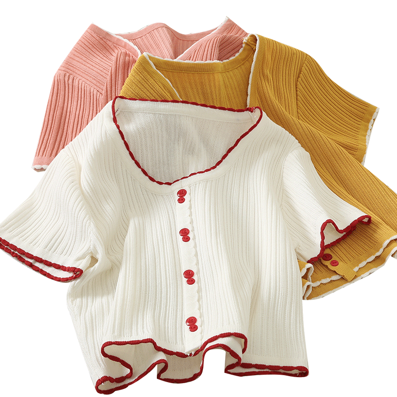 Button Up Knitted T-shirt