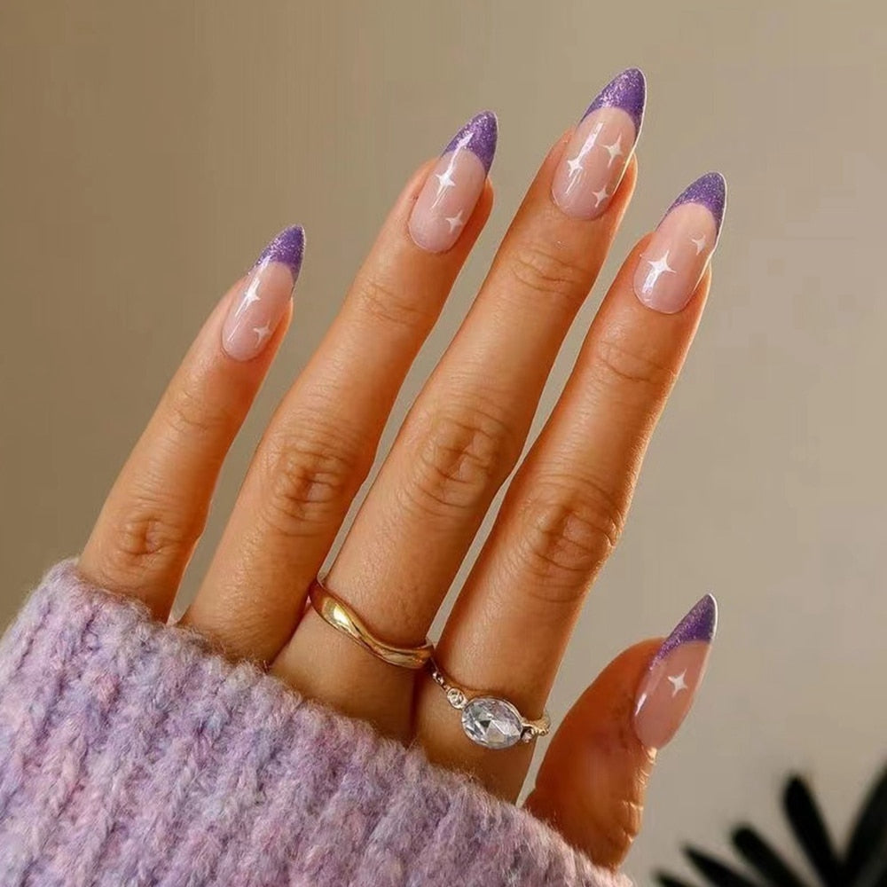 Various Almond Press On Nails