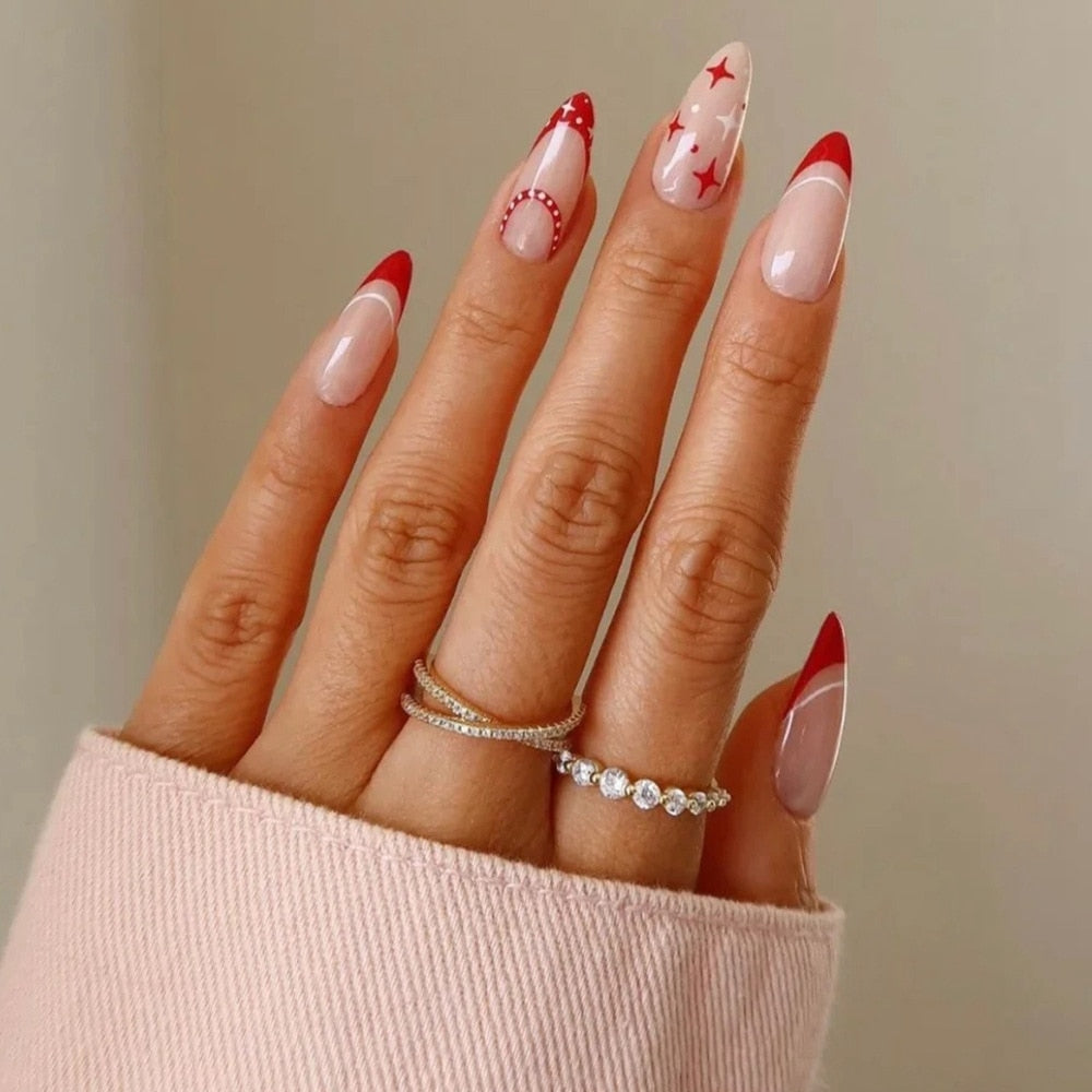 Various Almond Press On Nails