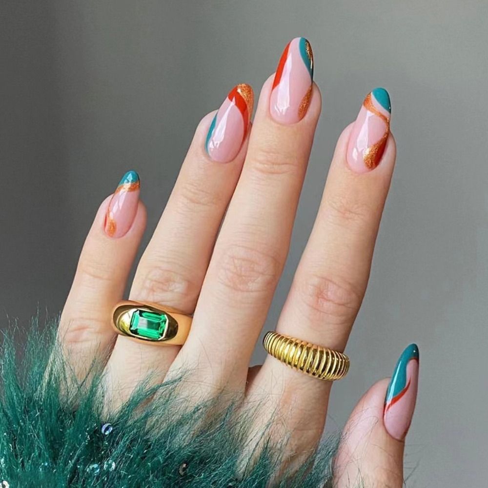 Various Almond Press On Nails