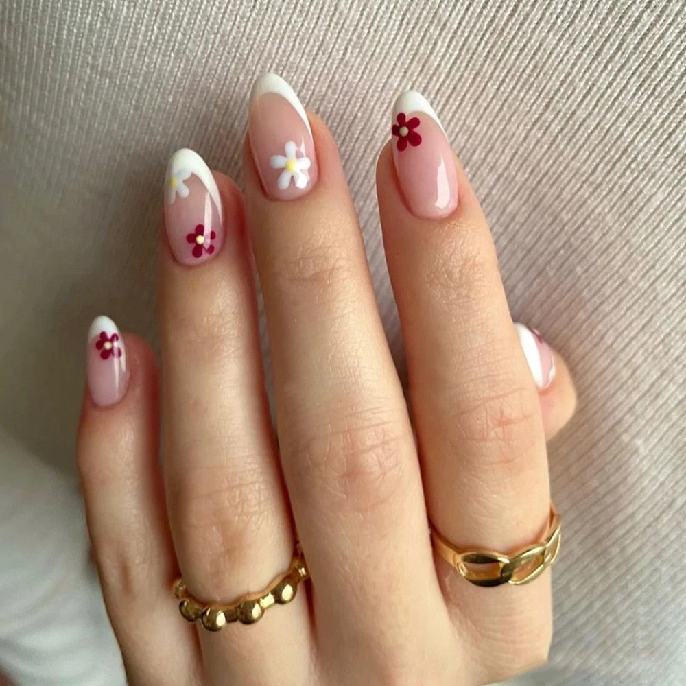 Various Almond Press On Nails