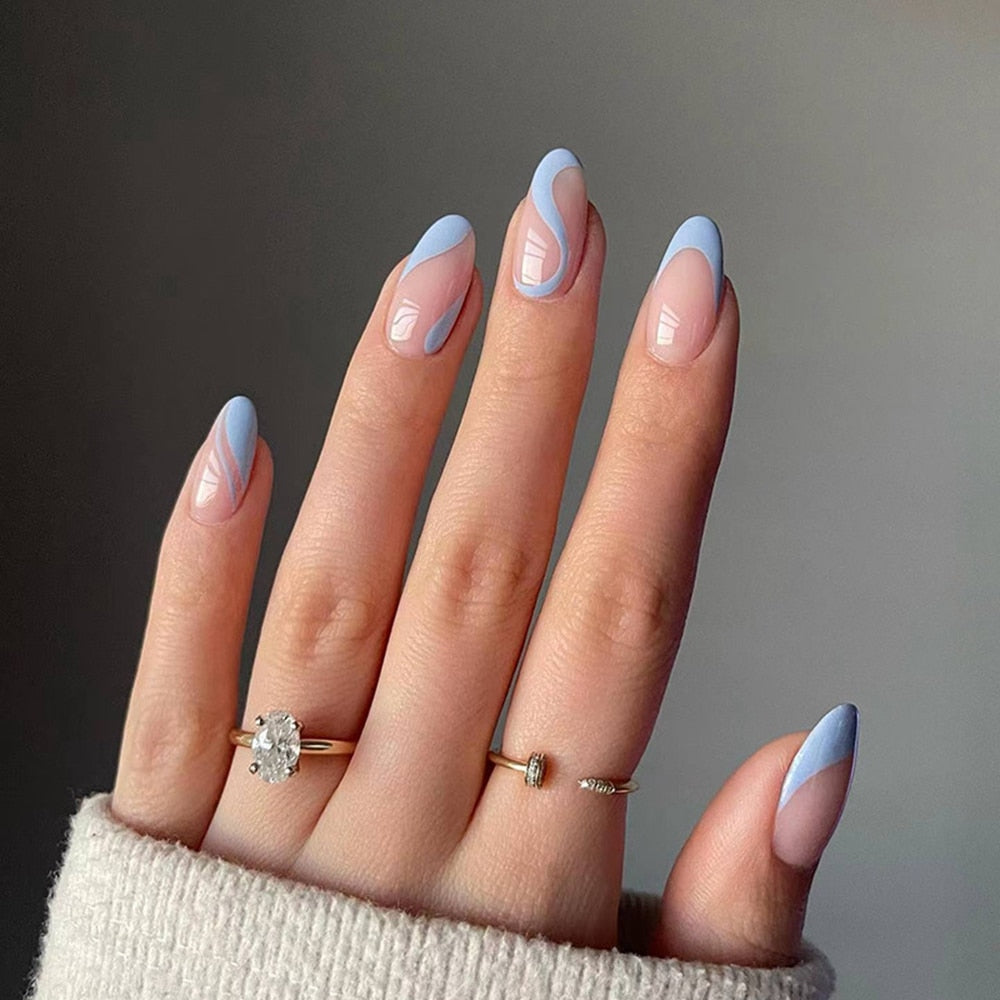 Various Almond Press On Nails