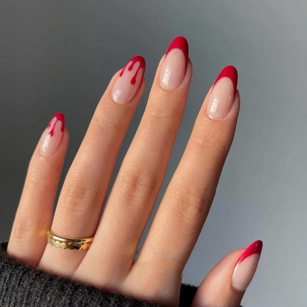 Various Almond Press On Nails