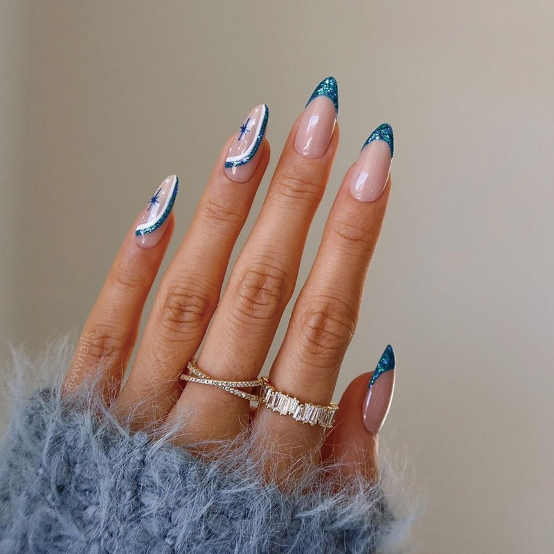Various Almond Press On Nails
