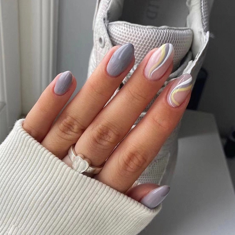 Various Almond Press On Nails