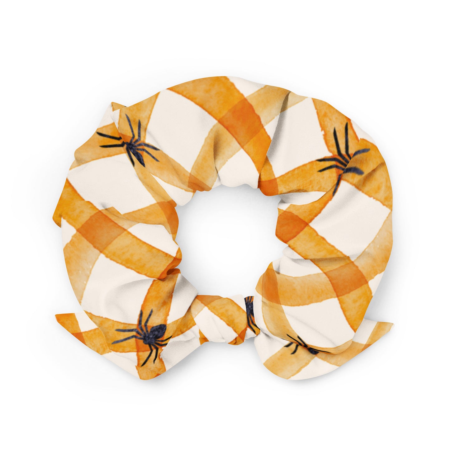 Spider Picnic Recycled Scrunchie