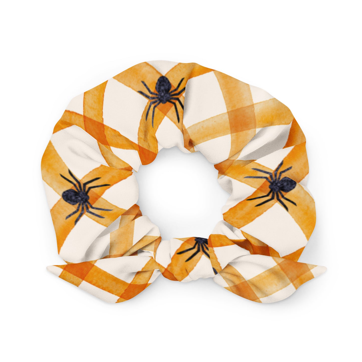 Spider Picnic Recycled Scrunchie