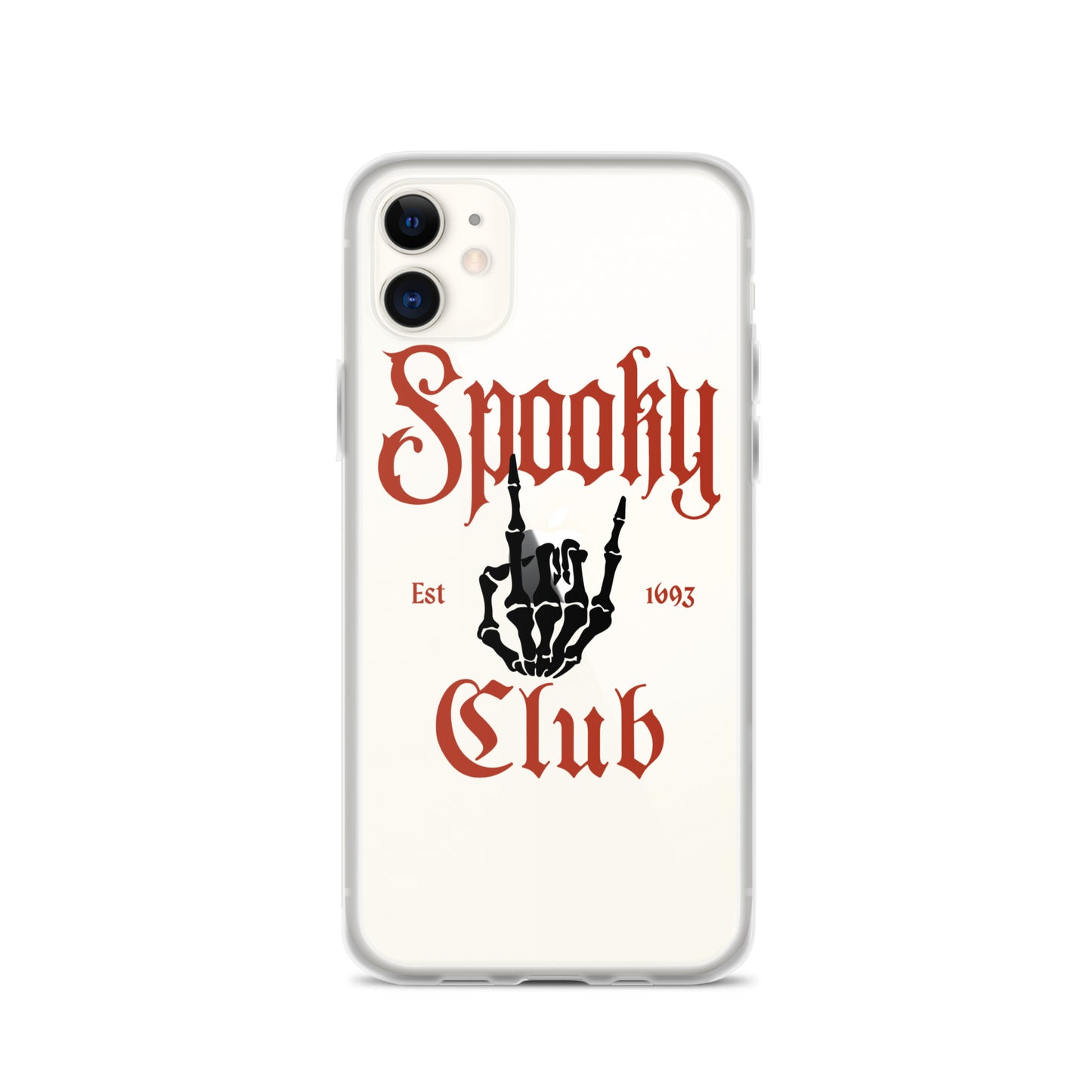 Spooky Club Clear iPhone Case