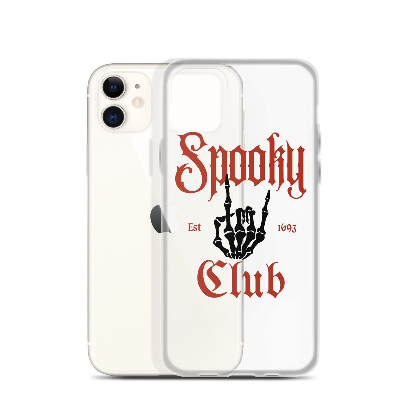 Spooky Club Clear iPhone Case