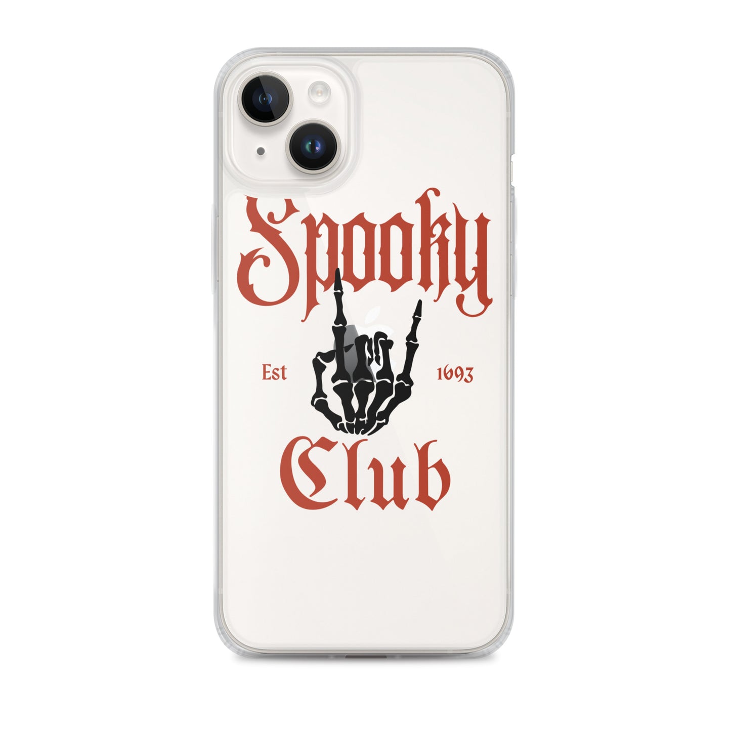 Spooky Club Clear iPhone Case