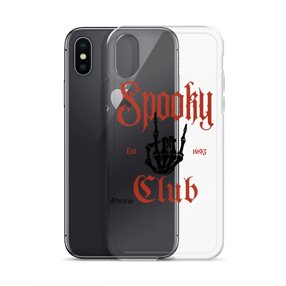 Spooky Club Clear iPhone Case