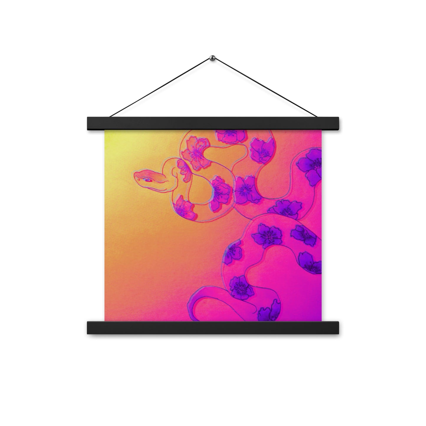 Sakura Snake Hanging Canvas Poster