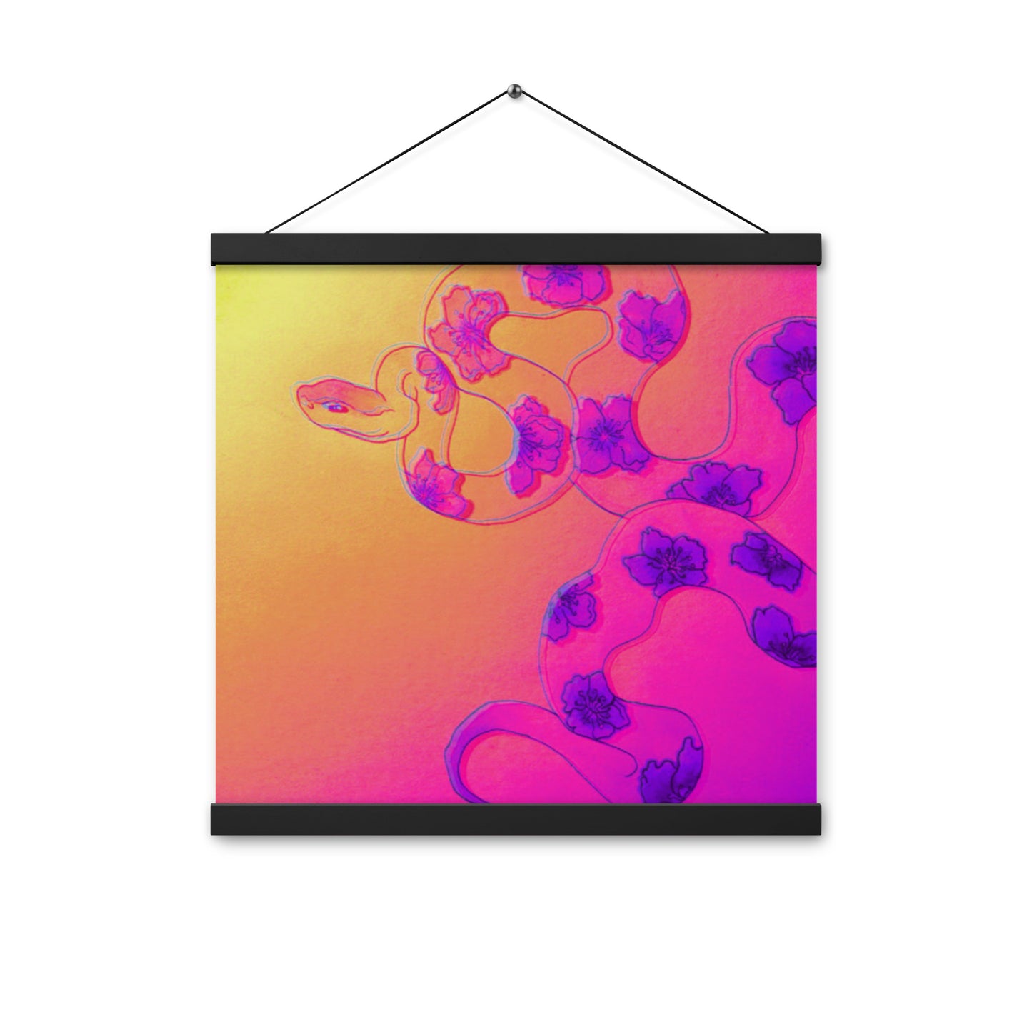 Sakura Snake Hanging Canvas Poster