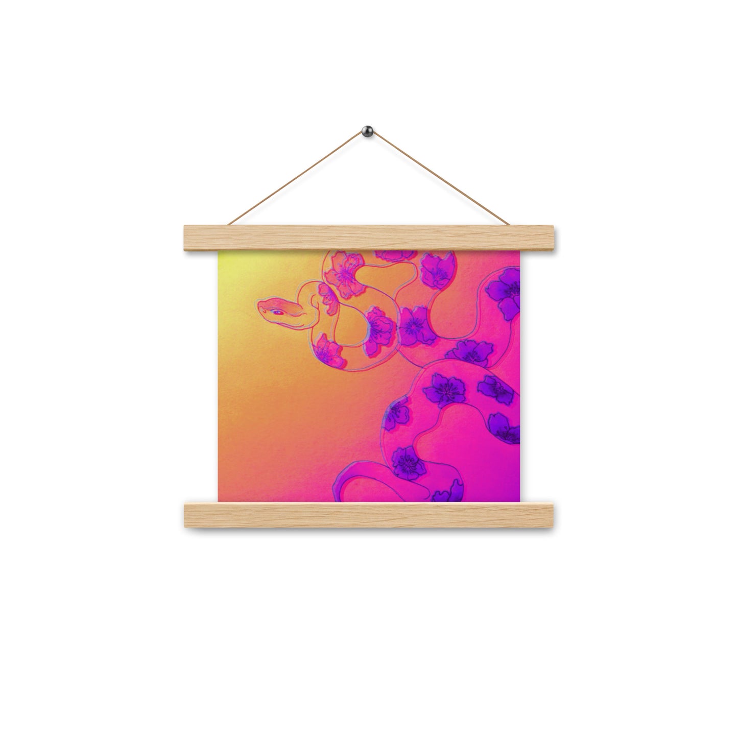 Sakura Snake Hanging Canvas Poster