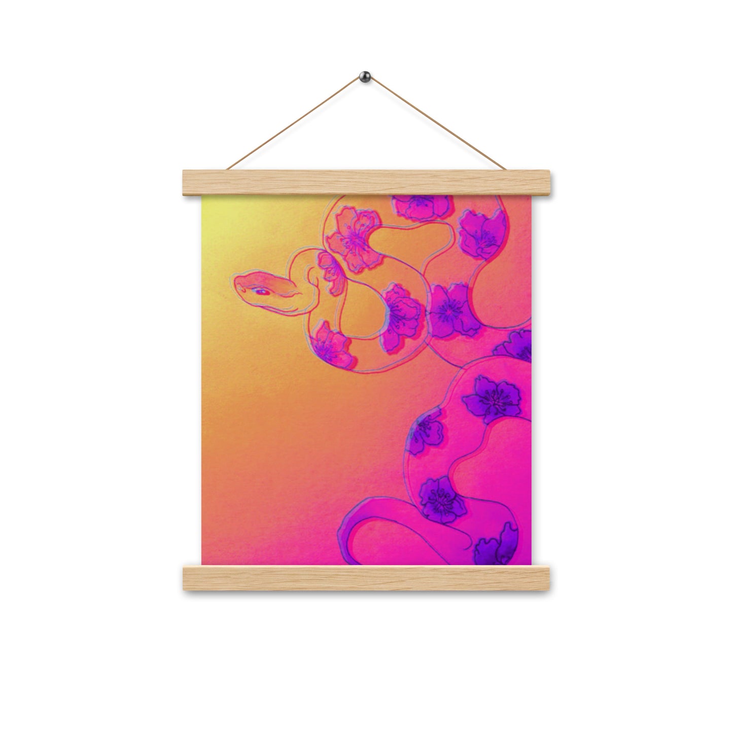 Sakura Snake Hanging Canvas Poster