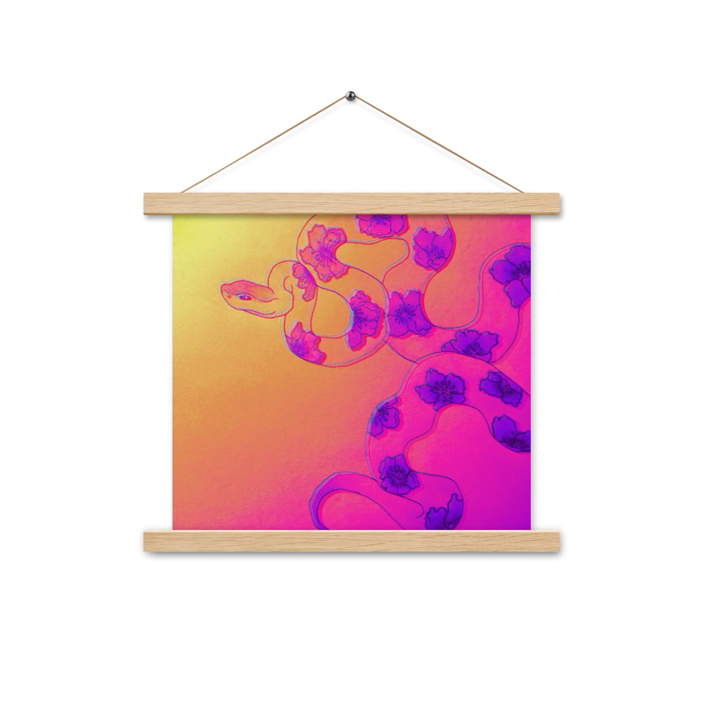 Sakura Snake Hanging Canvas Poster