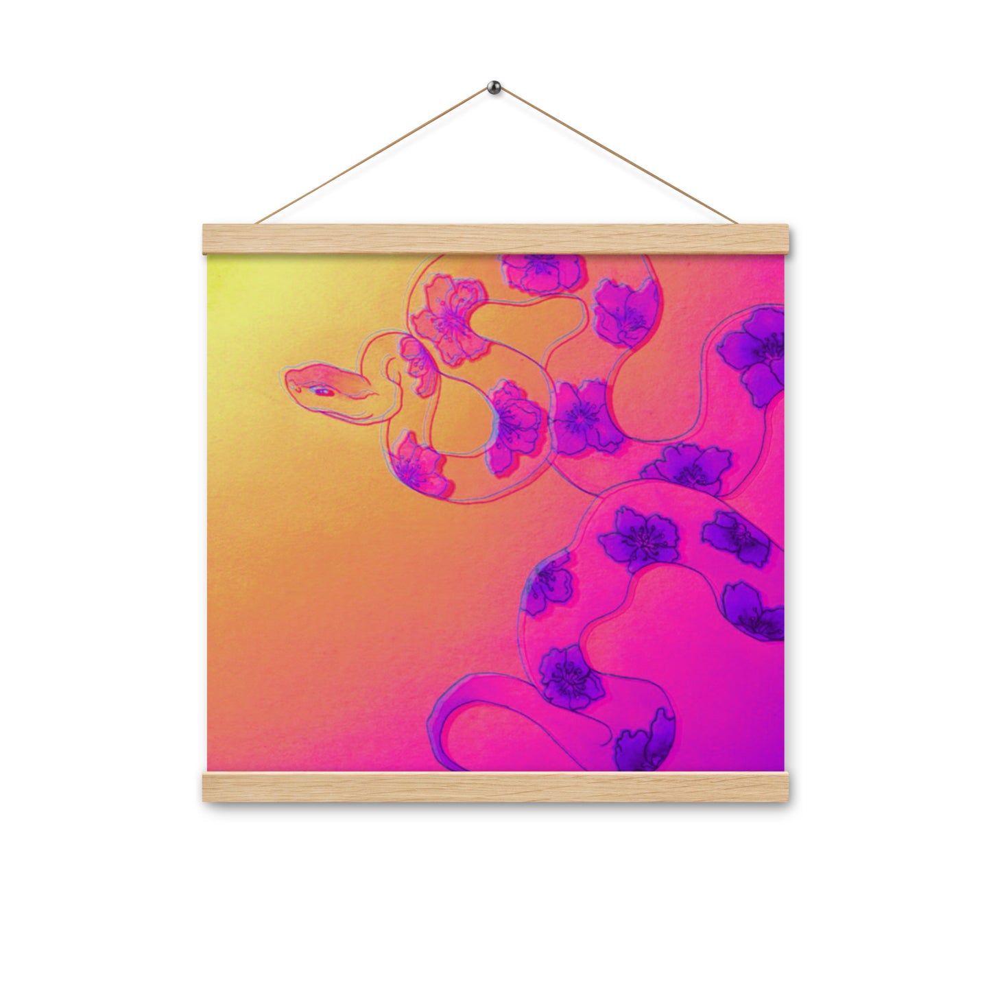 Sakura Snake Hanging Canvas Poster