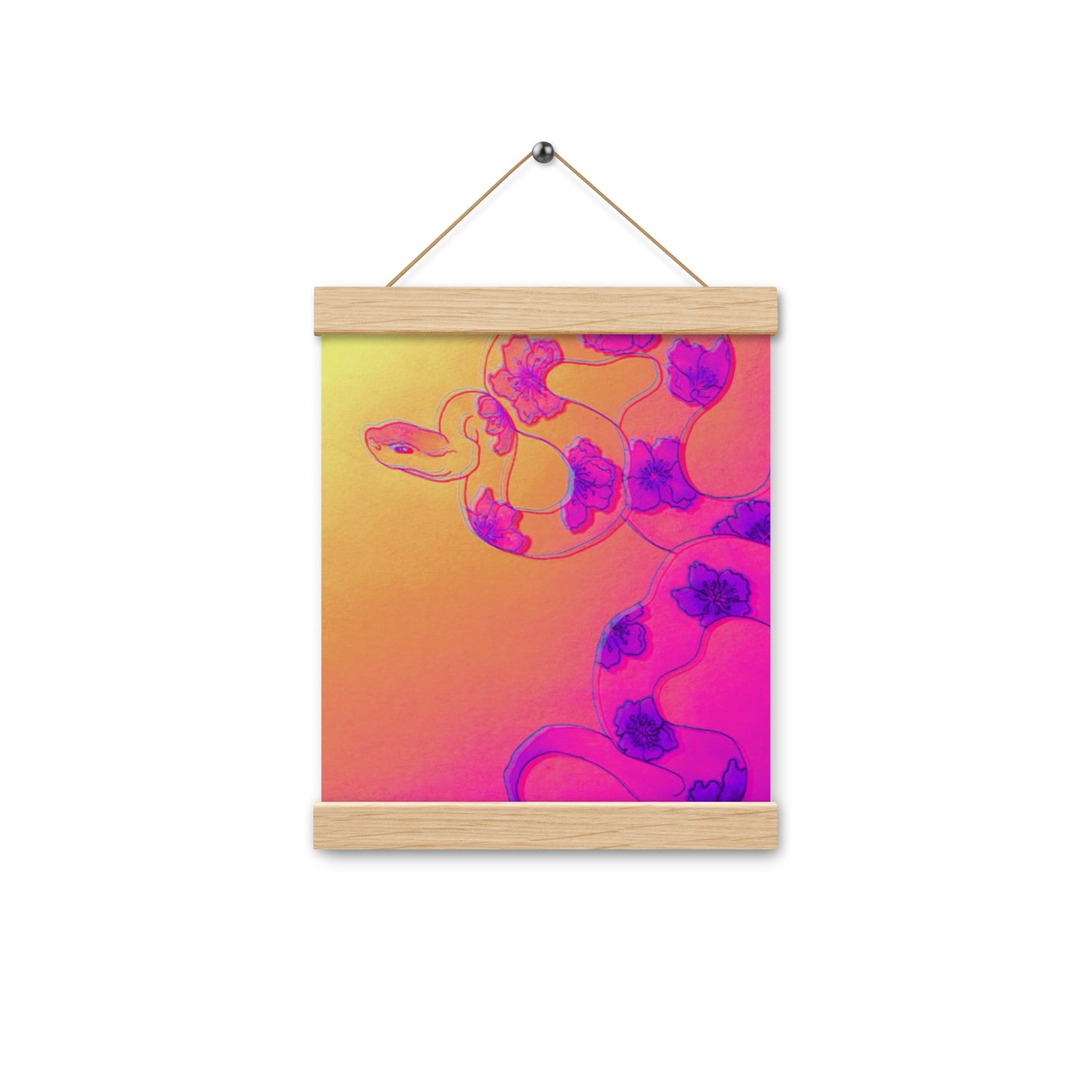 Sakura Snake Hanging Canvas Poster