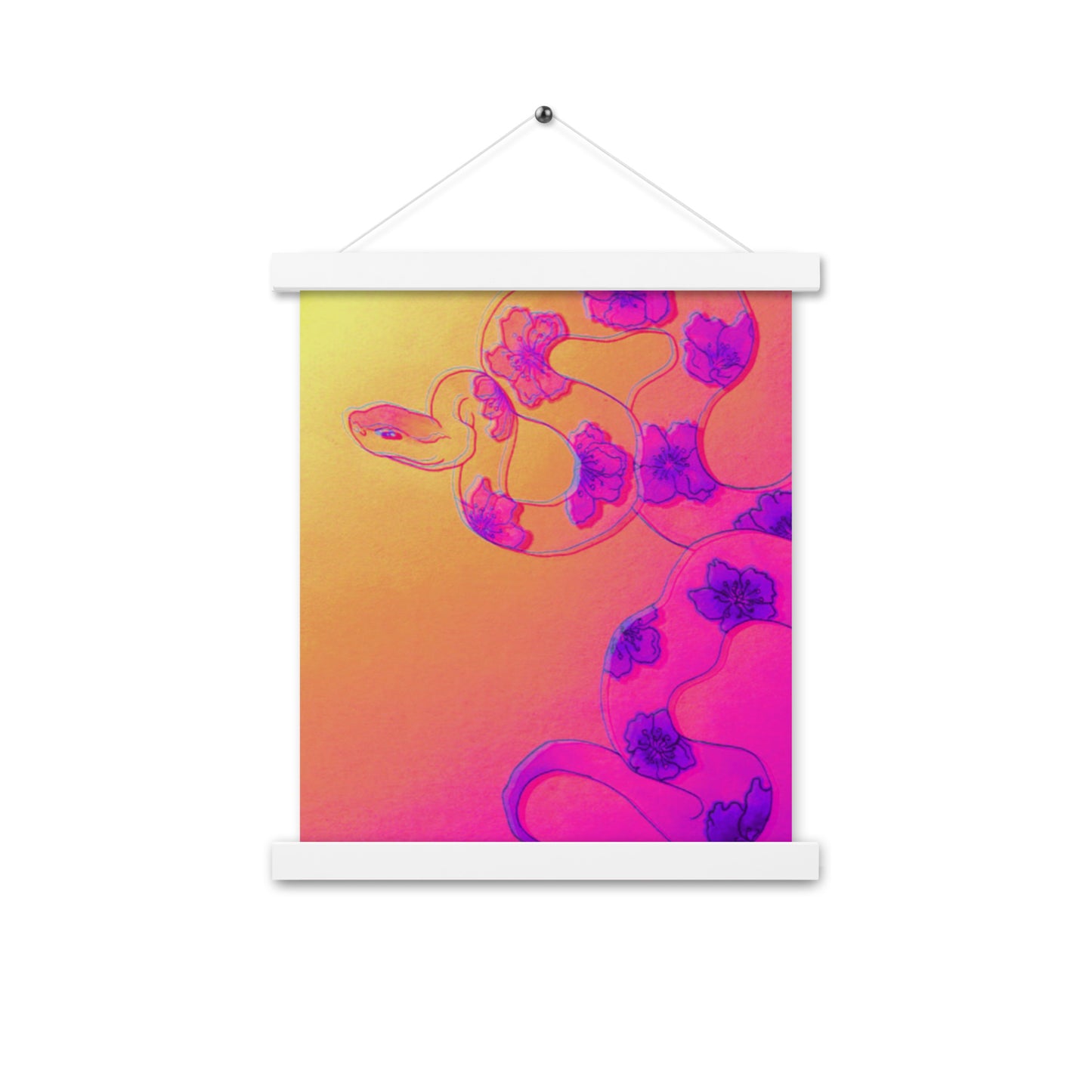 Sakura Snake Hanging Canvas Poster