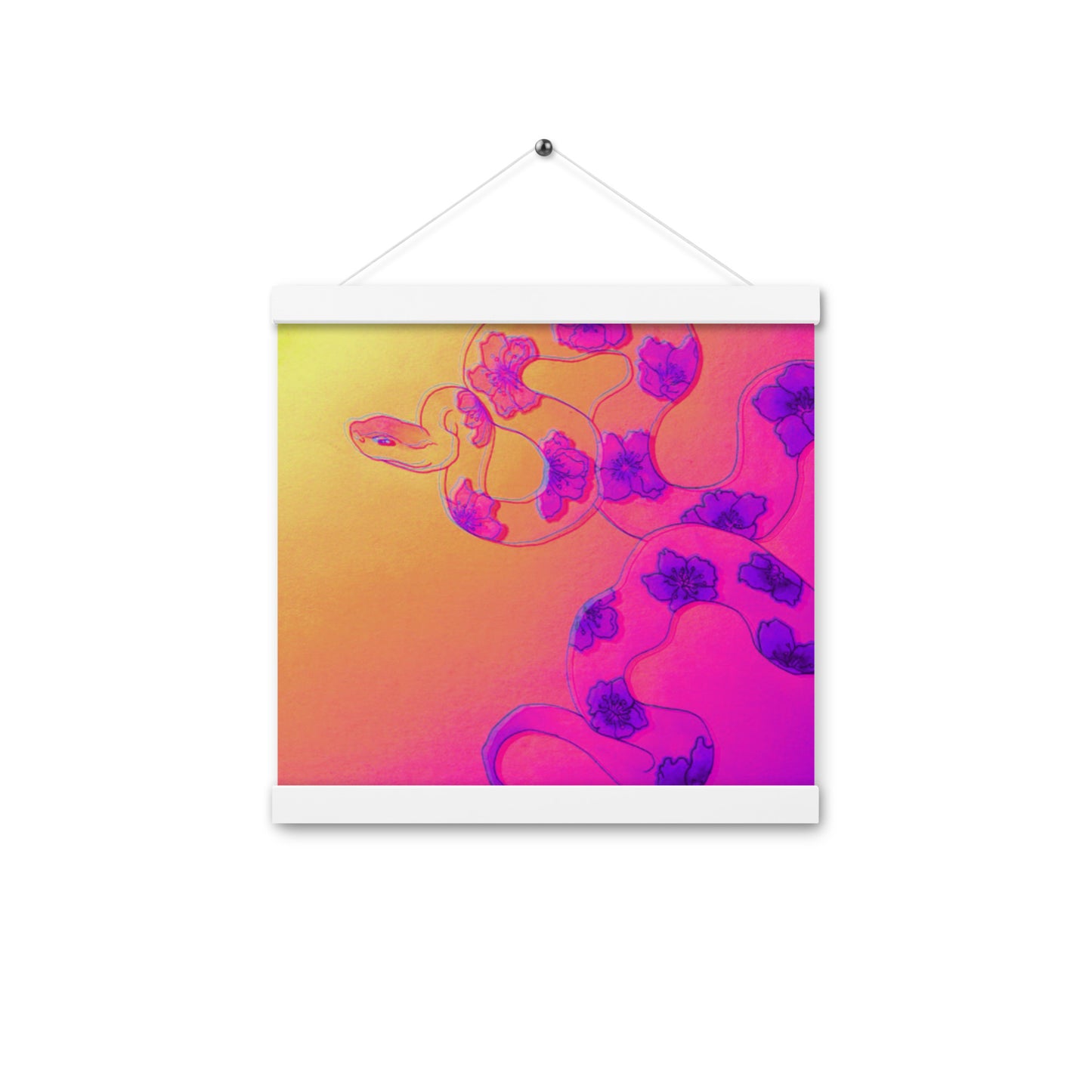 Sakura Snake Hanging Canvas Poster