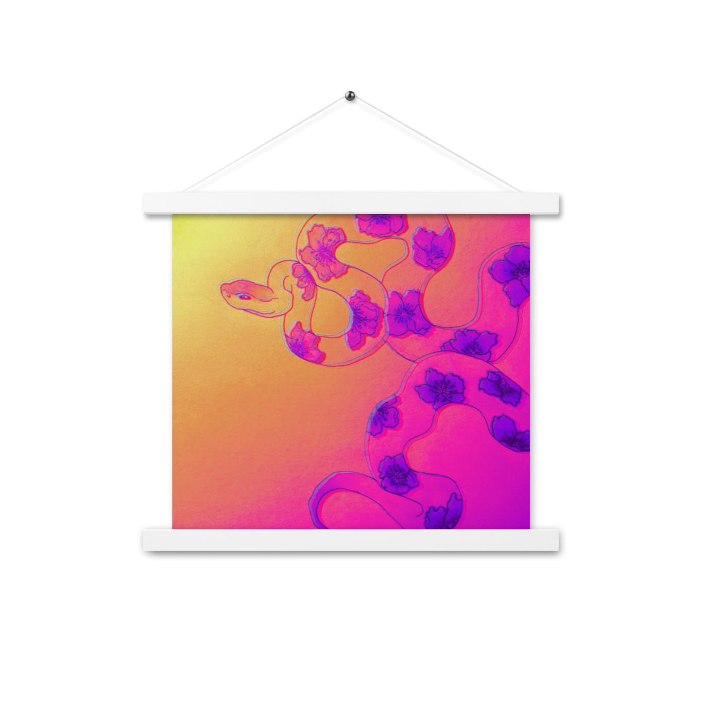 Sakura Snake Hanging Canvas Poster