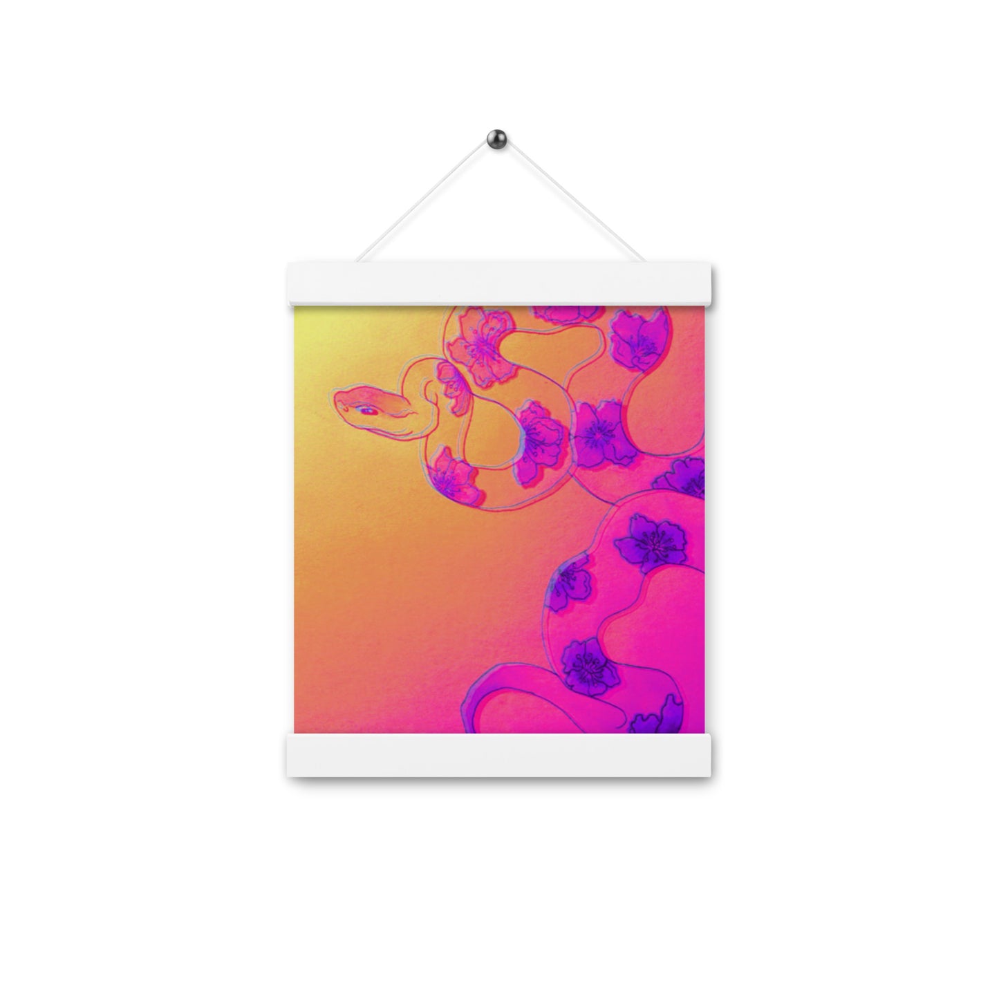 Sakura Snake Hanging Canvas Poster